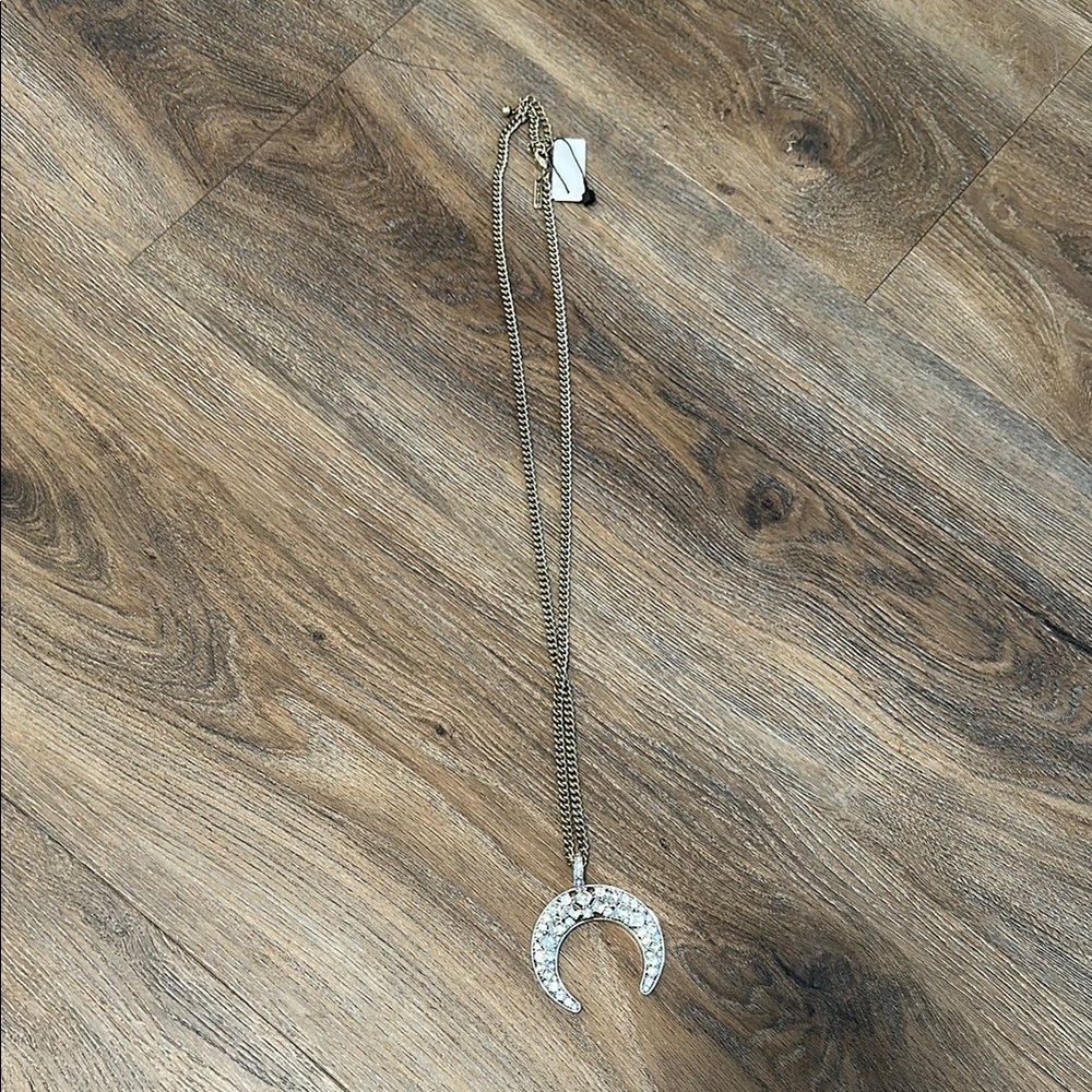 Silver Crescent Necklace